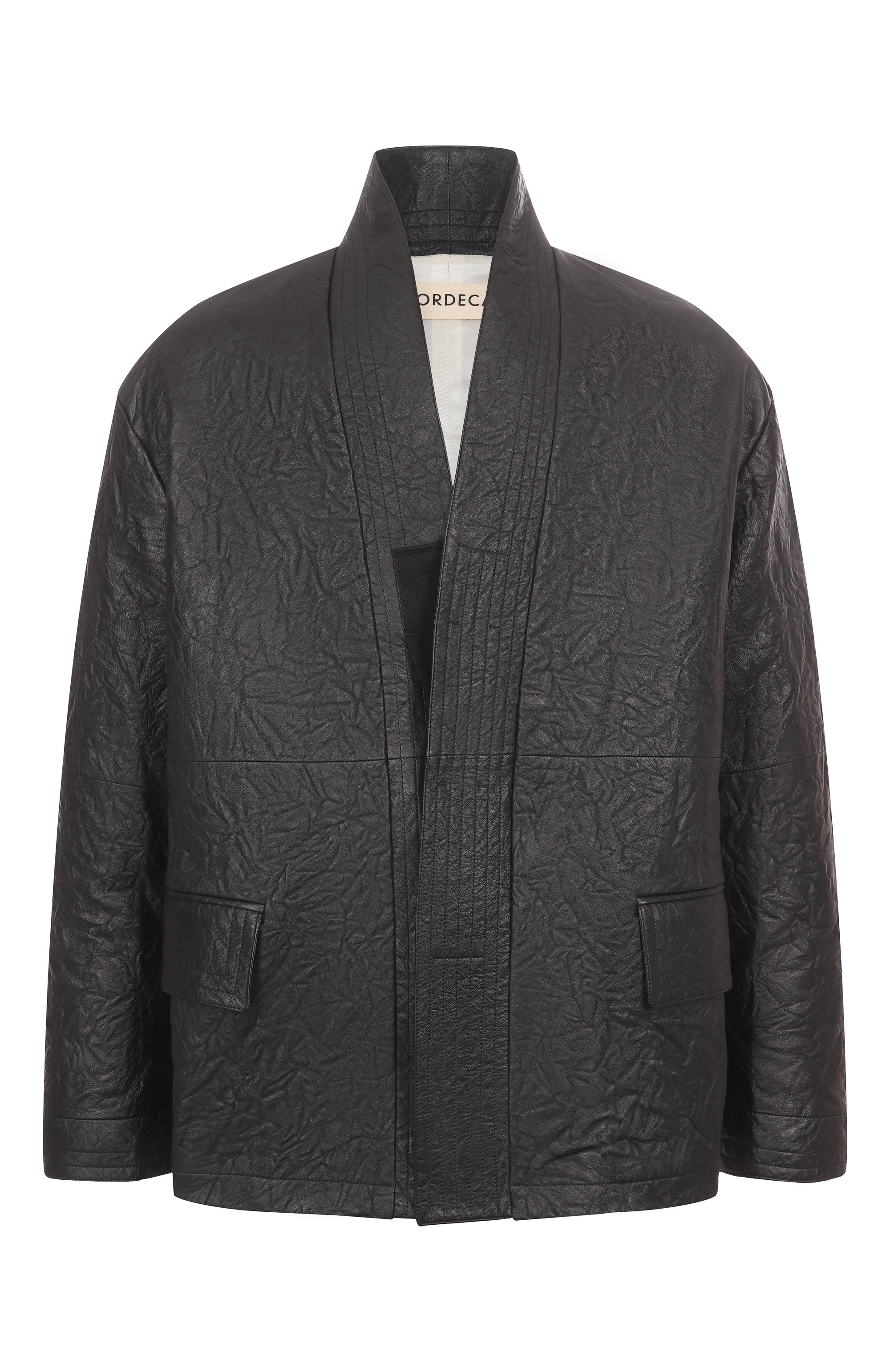 Кожаный пиджак MORDECAI черного цвета по цене 263500 руб., арт. 25E96MXR15T1, фото 1 Кожаный пиджак MORDECAI, арт. 25E96MXR15T1, фото 1