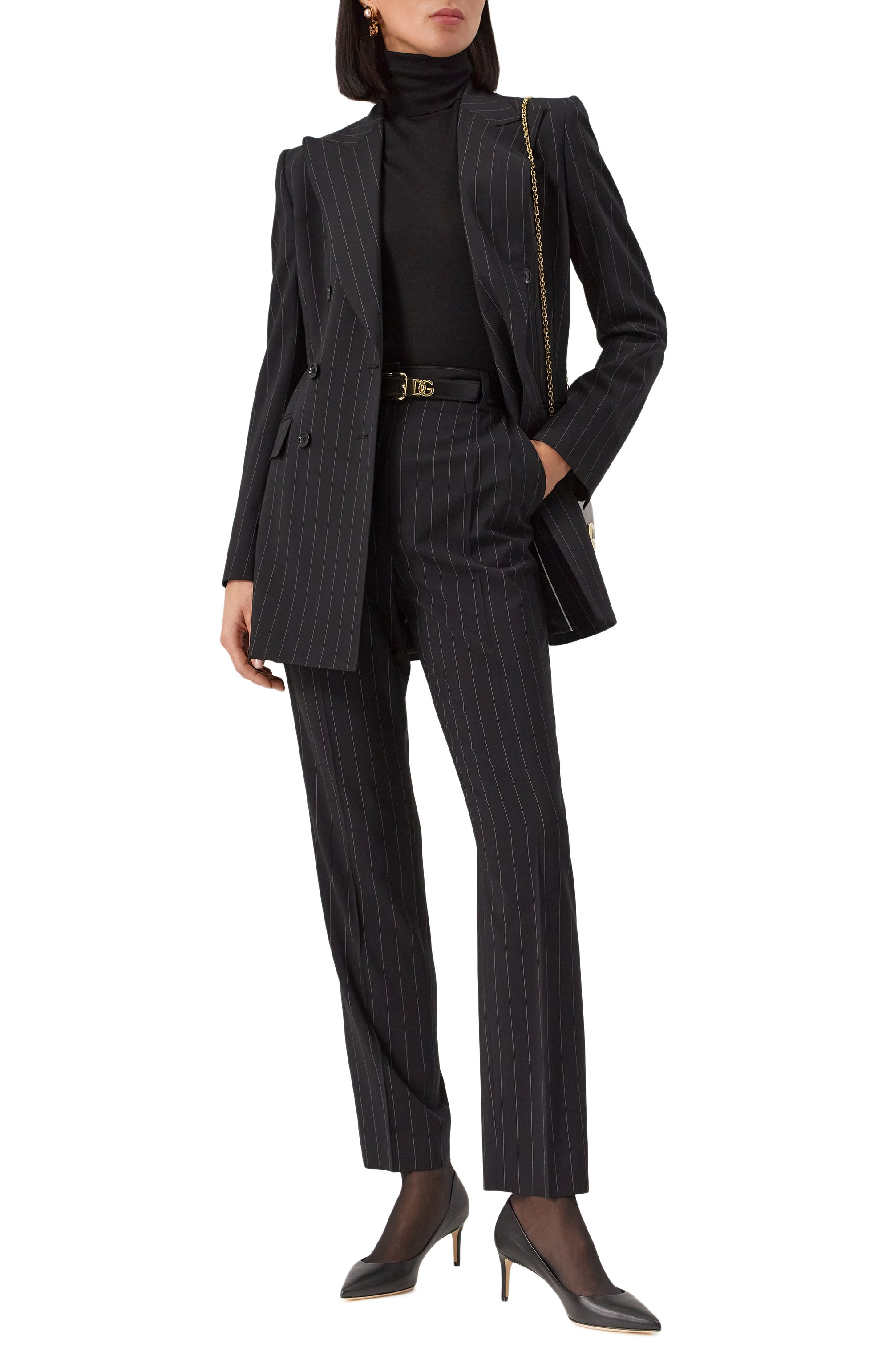 Шерстяной жакет DOLCE & GABBANA черного цвета по цене 319500 руб., арт. F29BIT/FRBDK, фото 2 Шерстяной жакет DOLCE & GABBANA, арт. F29BIT/FRBDK, фото 2