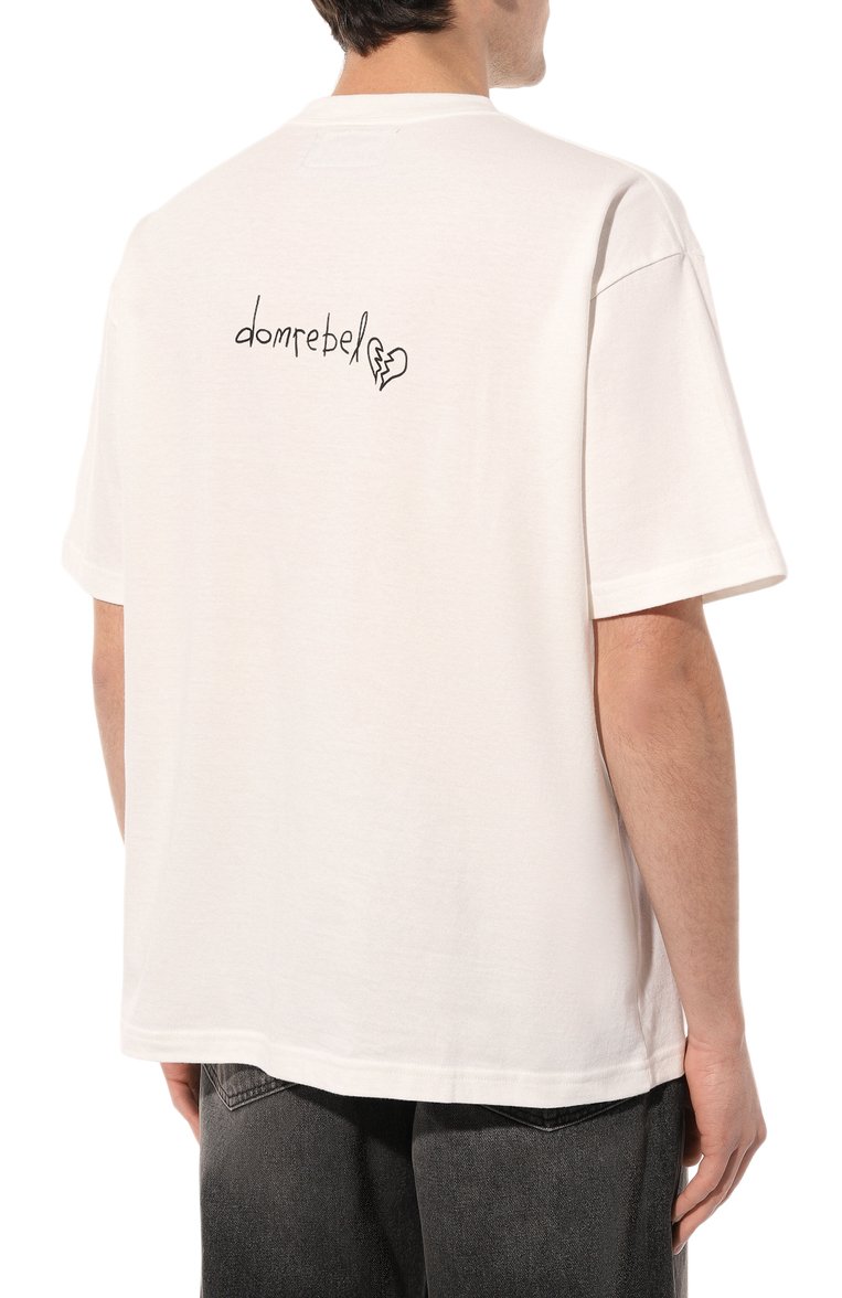 Мужская хлопковая футболка DOMREBEL белого цвета, арт. MBREAKUP/T-SHIRT | Фото 4 (Рукава: Короткие; Материал внешний: Хлопок; Длина (для топов): Стандартные; Стили: Гранж; Принт: С принтом; Мужское Кросс-КТ: Футболка-одежда; Кросс-КТ: Джерси; Автоматизация состава: Проставлено; Детали: Без декора; Автоматизация ТО: Проставлено)