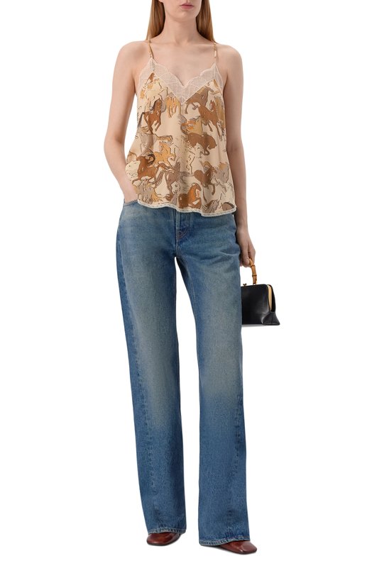 Шелковый топ Zadig and Voltaire WWCR01297 Бежевый  WWCR01297 Фото 2