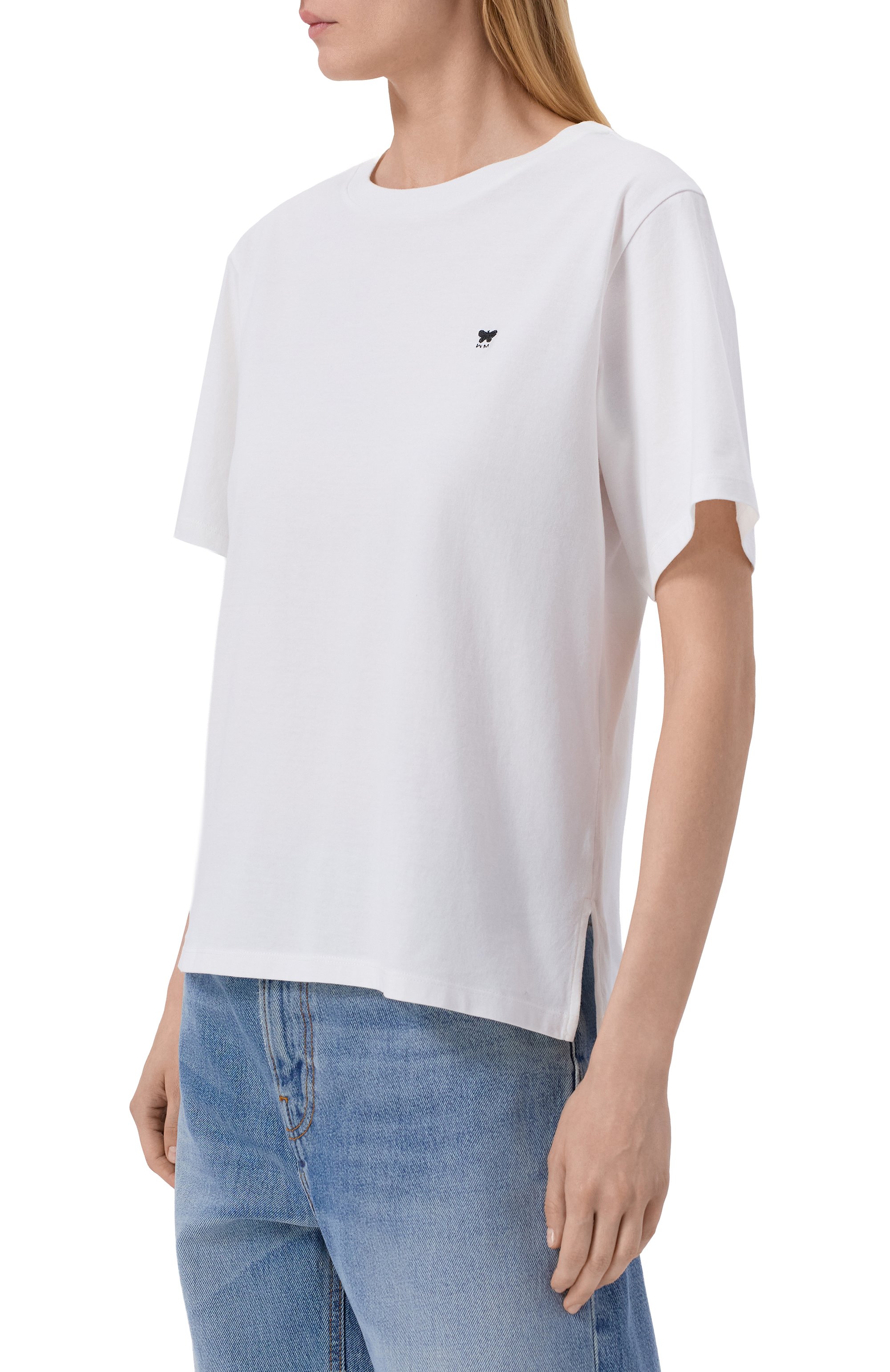 Хлопковая футболка WEEKEND MAX MARA белого цвета по цене 10450 руб., арт. WKDVENAC0, фото 3 Хлопковая футболка WEEKEND MAX MARA, арт. WKDVENAC0, фото 3