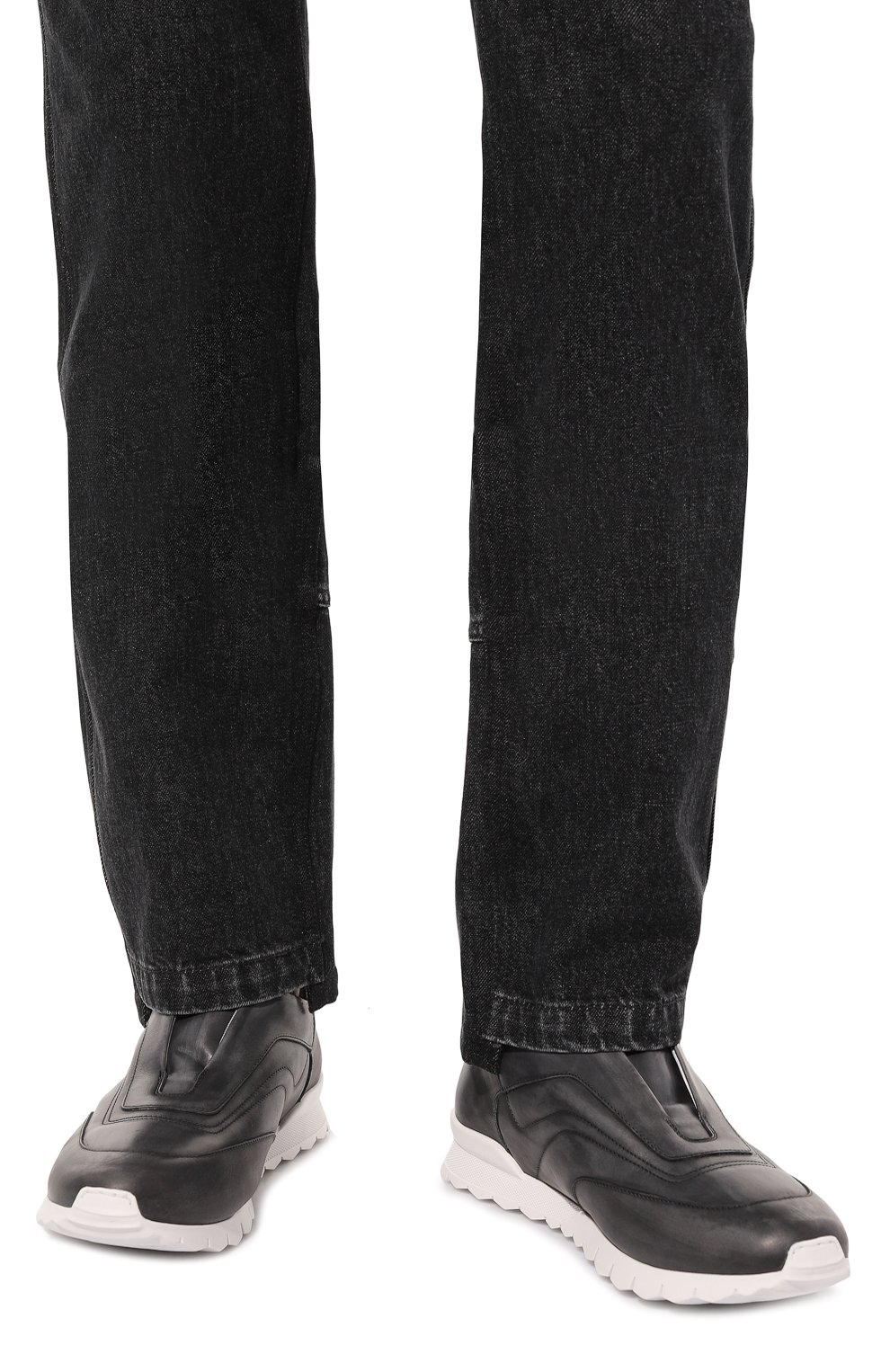 Кожаные кроссовки KITON, арт. USSFREWN00100, фото 3