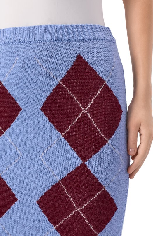 Шерстяная юбка ROWEN ROSE KNI_RR_K048/KNIT Голубой  KNI_RR_K048/KNIT Фото 5