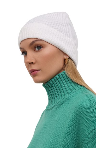 Кашемировая шапка lyon CANOE белого цвета по цене 18760 руб., арт. 4912200, фото 2 Кашемировая шапка lyon CANOE, арт. 4912200, фото 2