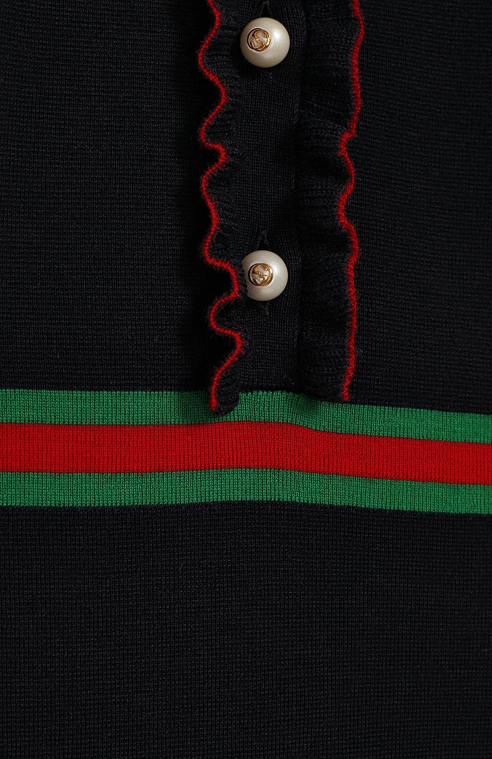 Кашемировое платье с оборками и отделкой GUCCI, арт. 525530/X1635, фото 3