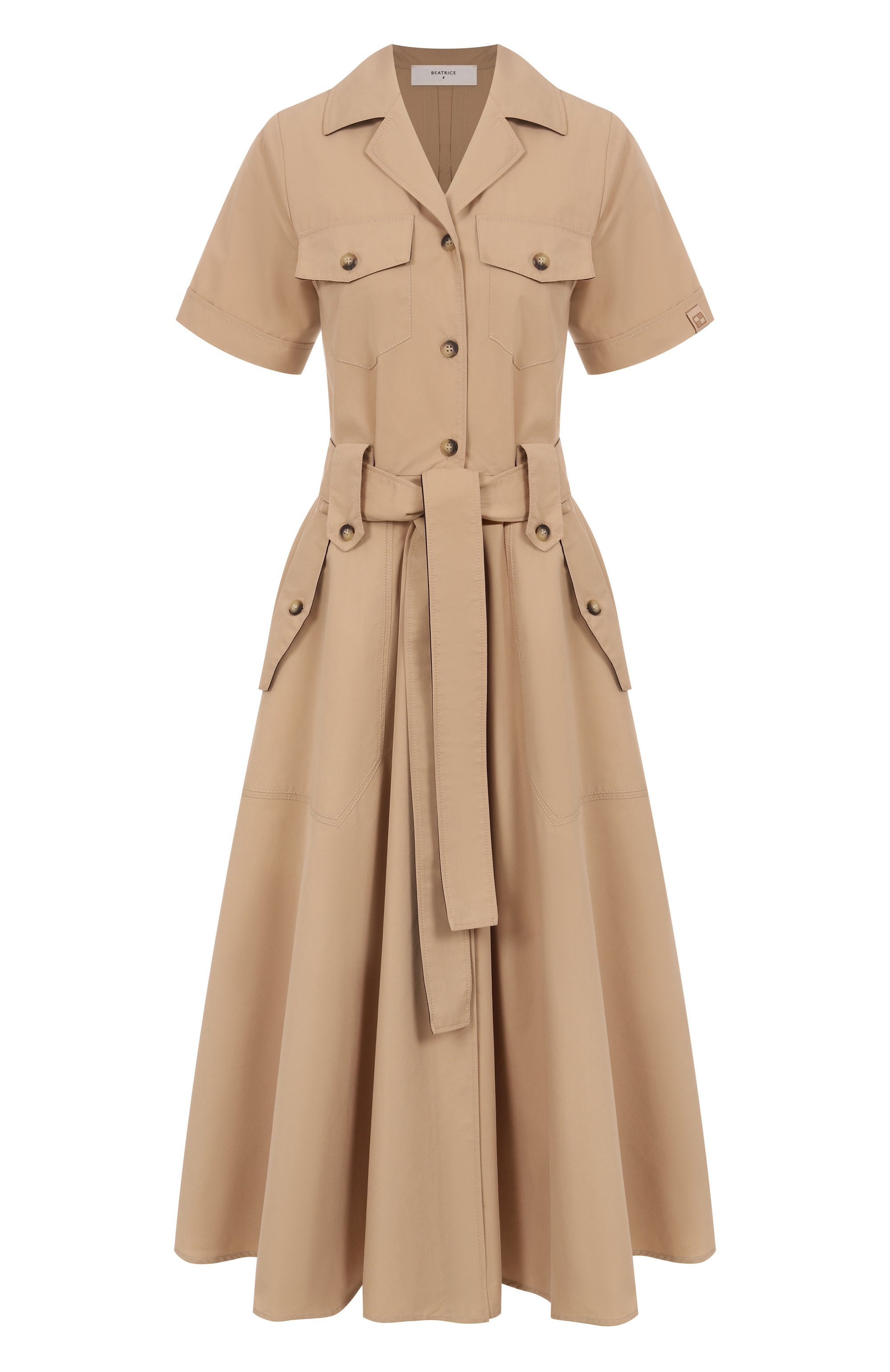 Хлопковое платье BEATRICE .B бежевого цвета по цене 39950 руб., арт. 25FE6482P0P23, фото 1 Хлопковое платье BEATRICE .B, арт. 25FE6482P0P23, фото 1