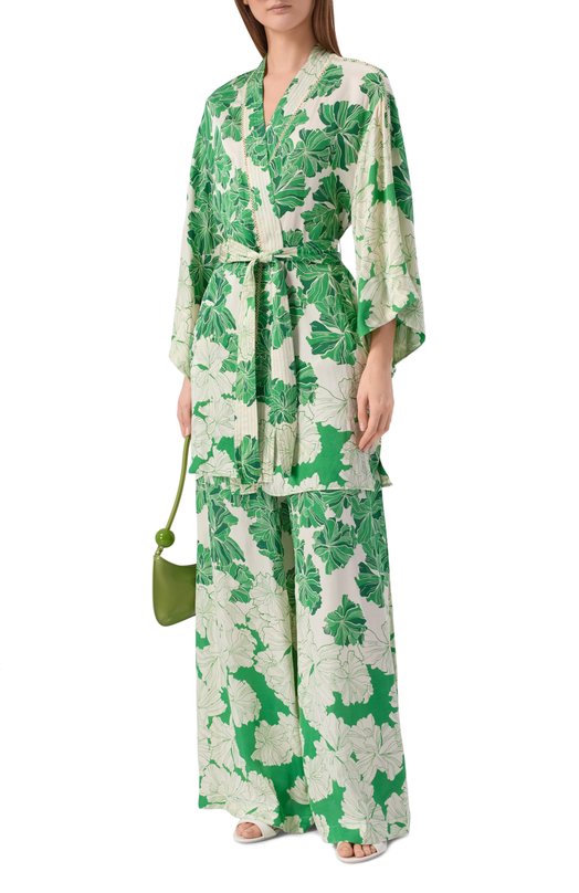 Блузка из вискозы Poupette St Barth W2LS26EVSFNN Зелёный  W2LS26EVSFNN Фото 2