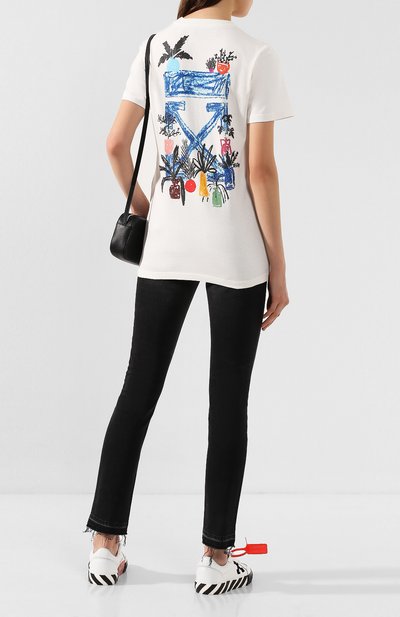 Хлопковая футболка OFF-WHITE белого цвета по цене 19950 руб., арт. 0WAA049E19B070630130, фото 2 Хлопковая футболка OFF-WHITE, арт. 0WAA049E19B070630130, фото 2