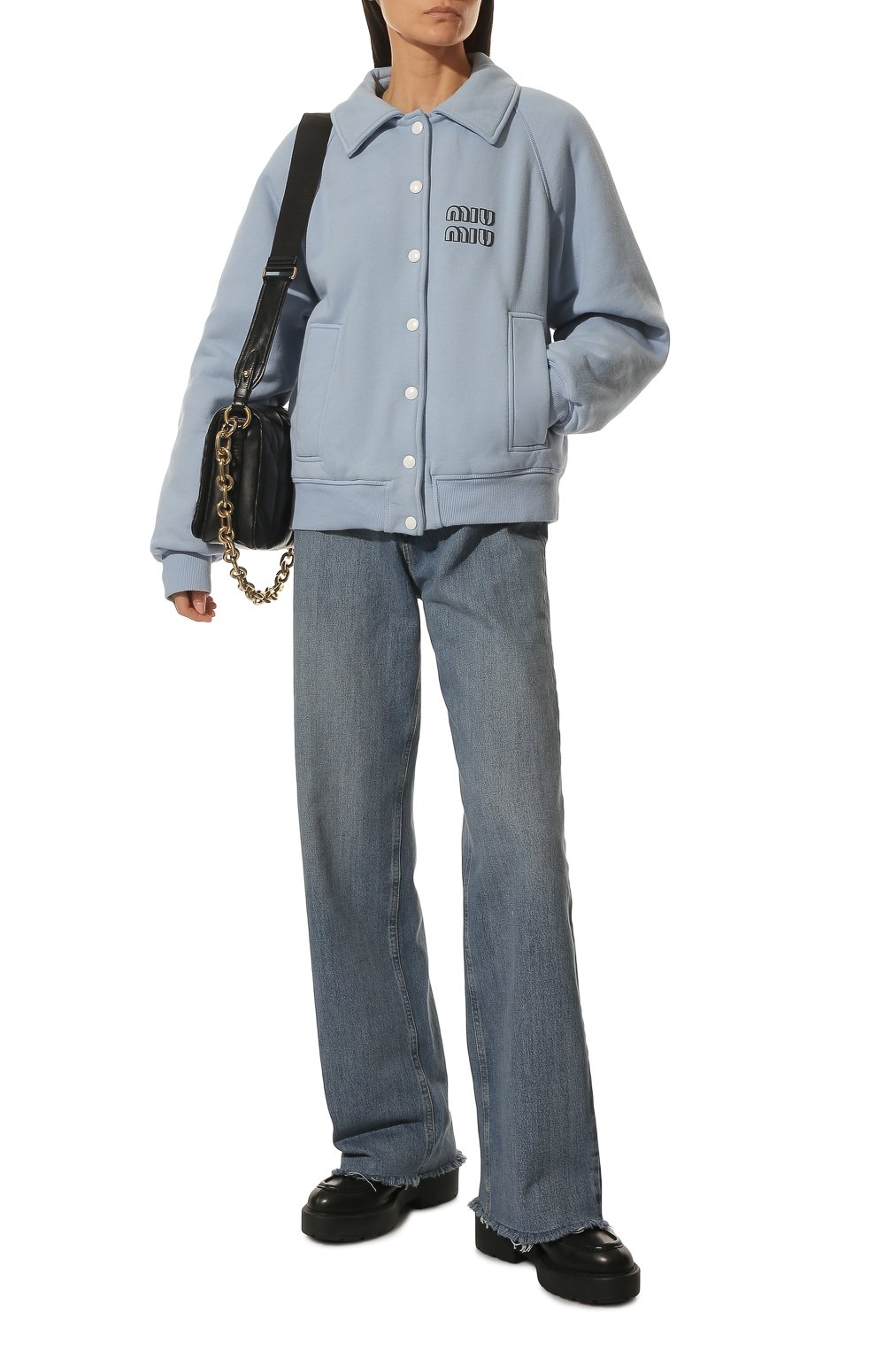Хлопковый бомбер MIU MIU, арт. MJL780-1IG3-F0076, фото 2