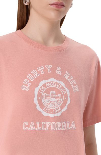 Хлопковая футболка SPORTY AND RICH, арт. T0089625508P141, фото 5