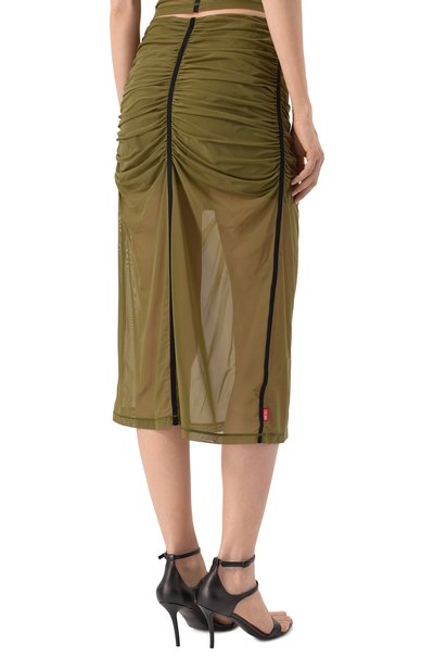 Юбка DIESEL хаки цвета по цене 42200 руб., арт. A16198/0BMBC, фото 4 Юбка DIESEL, арт. A16198/0BMBC, фото 4