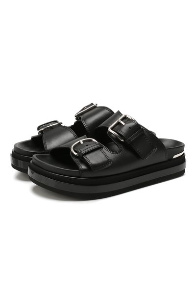 Кожаные шлепанцы ALEXANDER MCQUEEN, арт. 611722/WHXN3, фото 1