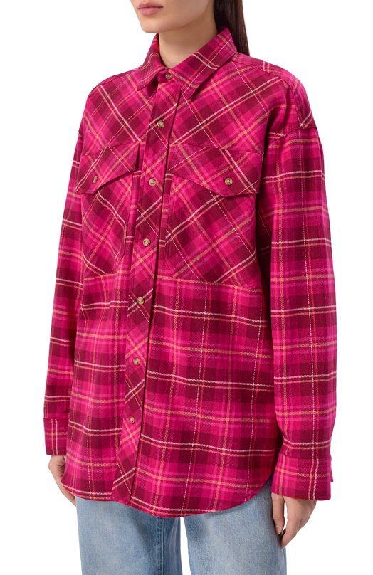 Хлопковая рубашка Mother 21046-1813/THE LAZY SUNDAY Розовый  21046-1813/THE LAZY SUNDAY Фото 3