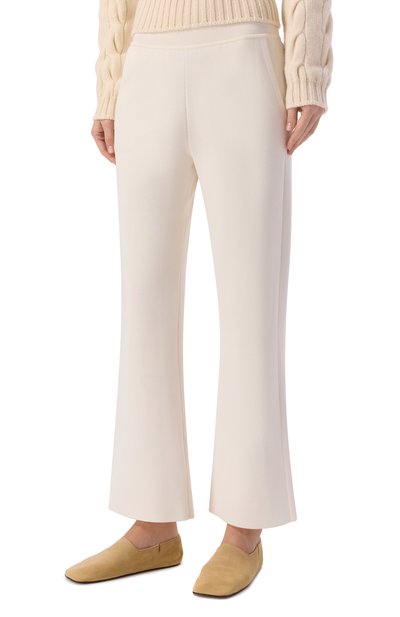 Брюки из шелка и хлопка LORO PIANA кремового цвета по цене 239000 руб., арт. FAM7808, фото 3 Брюки из шелка и хлопка LORO PIANA, арт. FAM7808, фото 3