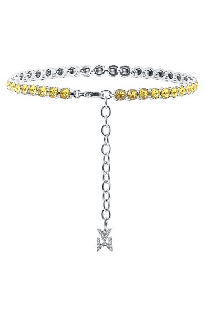Анклет tennis AMINA MUADDI, арт. TENNIS ANKLET/CRYSTALS SILVER BASE/SWA, фото 3