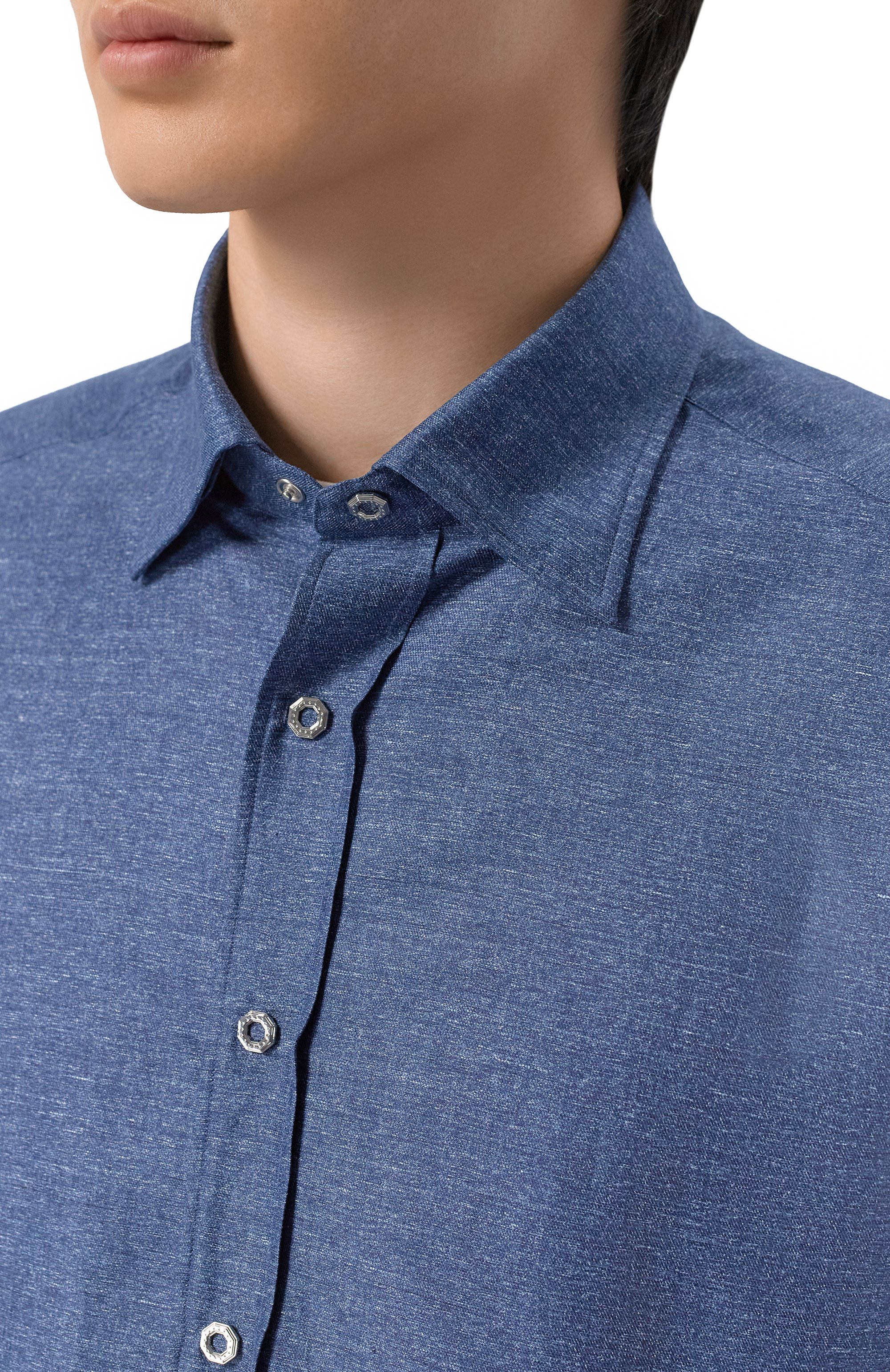 Рубашка из хлопка и льна STEFANO RICCI, арт. MC007956/R1964, фото 5