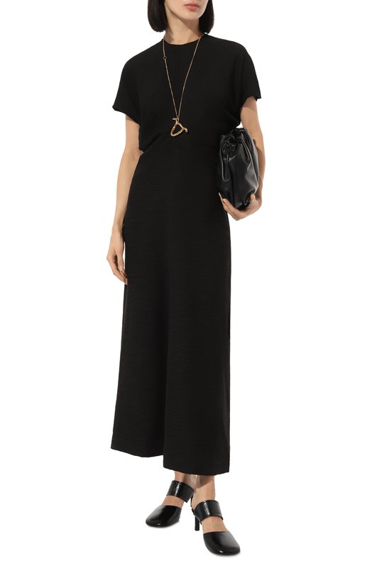 Платье из вискозы TOTEME 243-WRD1103-FB0199 Чёрный  243-WRD1103-FB0199 Фото 2