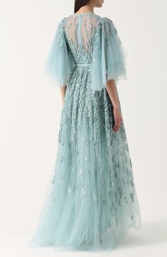Многослойное платье с подолом и декоративной отделкой пайетками ELIE SAAB, арт. 8459, фото 1
