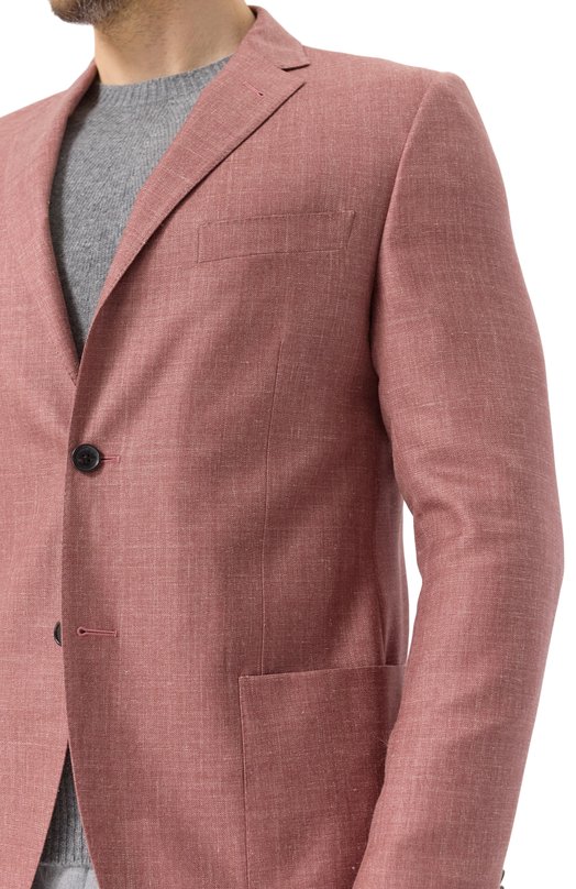 Пиджак из шерсти и шелка Corneliani 25X002-2518289 Розовый  25X002-2518289 Фото 7