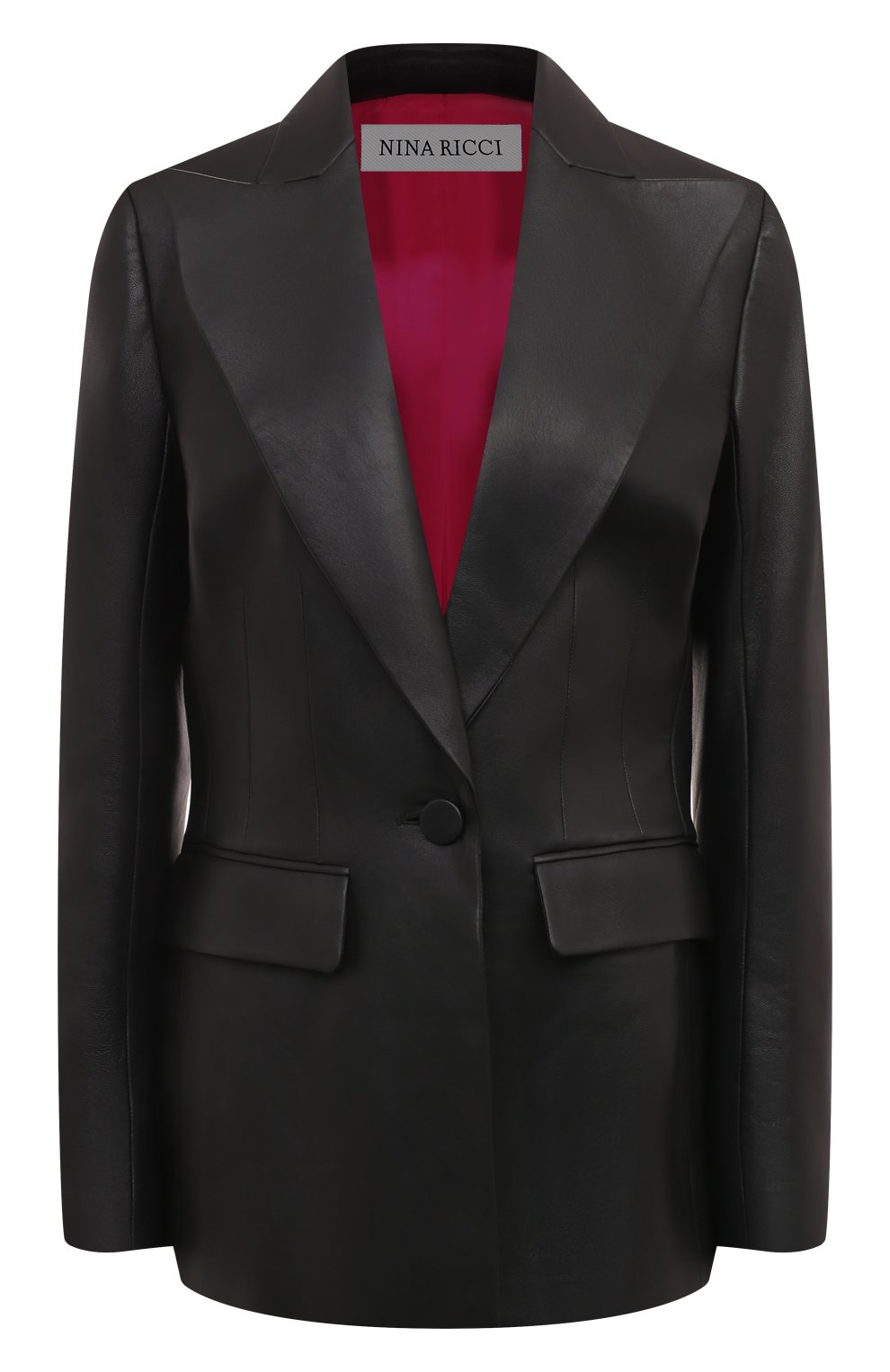 Кожаный жакет NINA RICCI, арт. 24AUVE018LB0072, фо�то 1