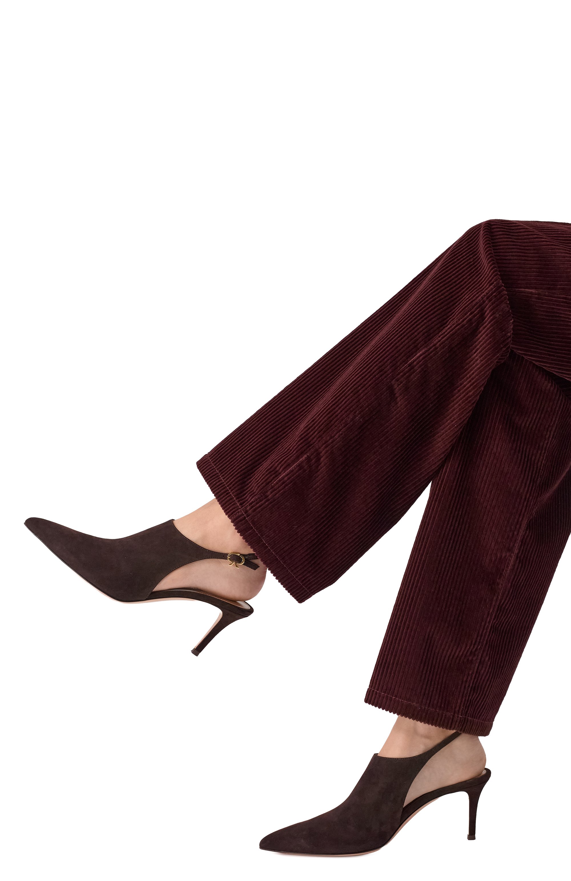 Замшевые туфли bazel 70 GIANVITO ROSSI темно-коричневого цвета по цене 131000 руб., арт. G95555.70RIC.CASM0KA, фото 2 Замшевые туфли bazel 70 GIANVITO ROSSI, арт. G95555.70RIC.CASM0KA, фото 2