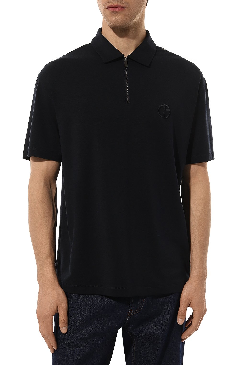 Поло из лиоцелла и шелка GIORGIO ARMANI, арт. 3DSF72/SJGFZ, фото 3