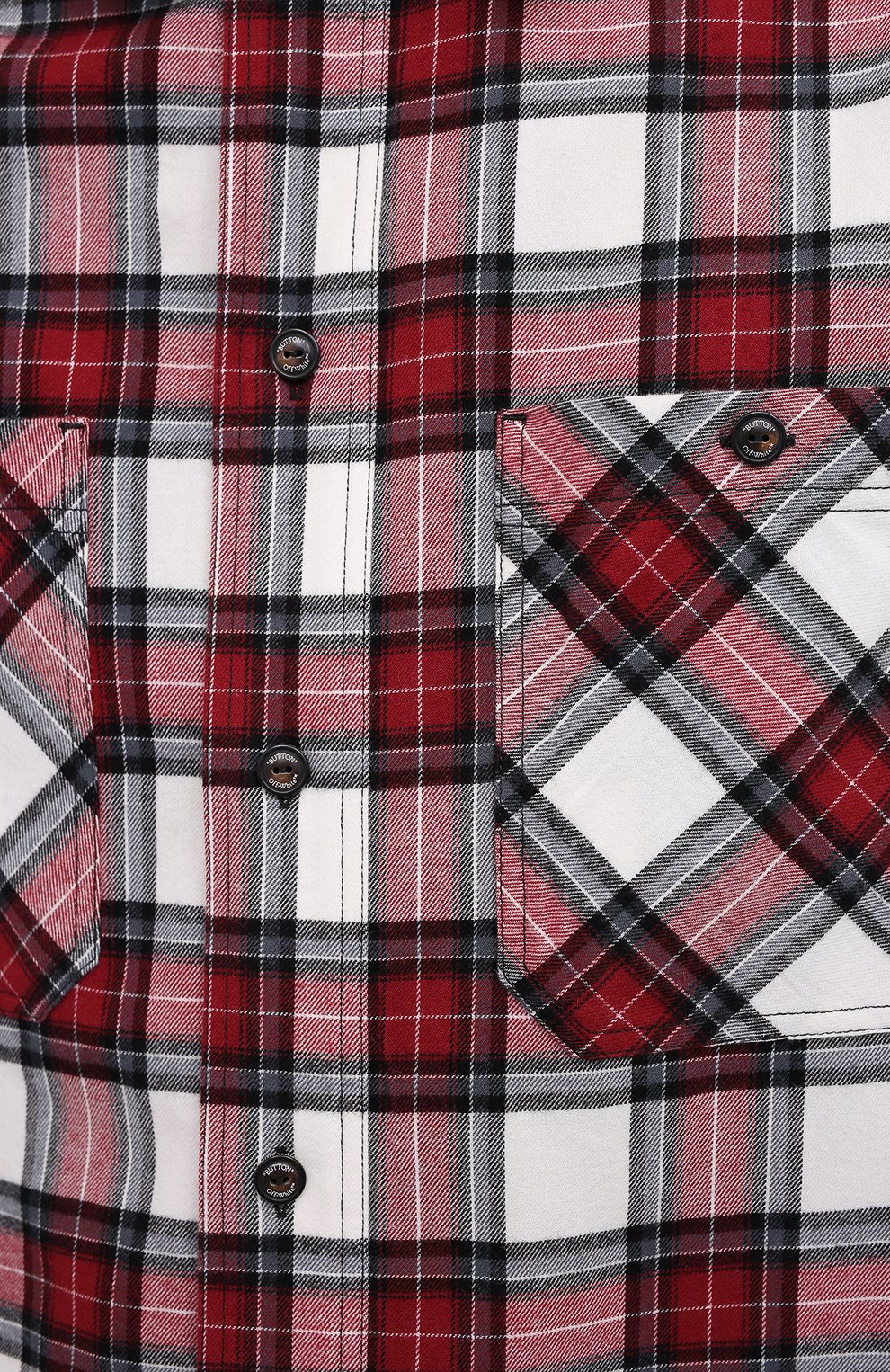 Хлопковая рубашка OFF-WHITE красного цвета по цене 59850 руб., арт. 0MGA133R21FAB002, фото 5 Хлопковая рубашка OFF-WHITE, арт. 0MGA133R21FAB002, фото 5