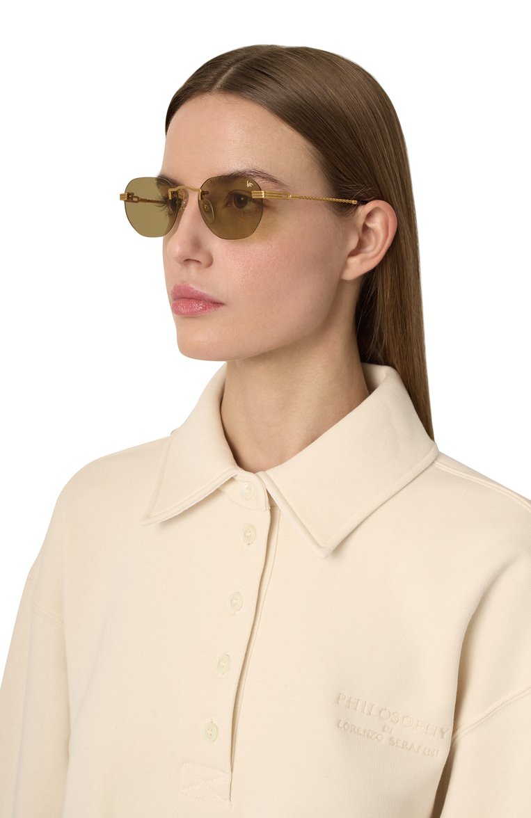 Солнцезащитные очки VINTAGE FRAMES, арт. DETR0IT PLAYER 24KT G0LD/AMBER, фото 1