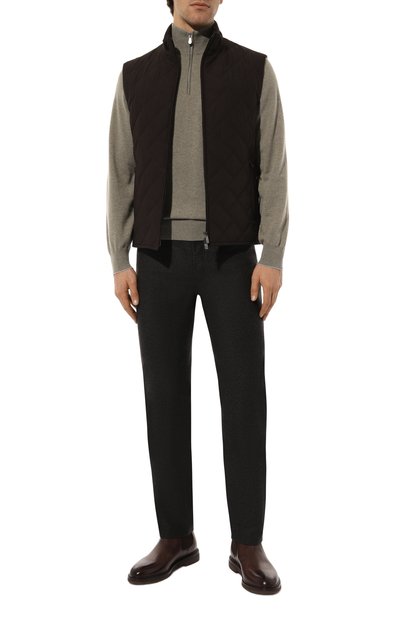 Кашемировый джемпер BRUNELLO CUCINELLI хаки цвета по цене 175000 руб., арт. M2200124, фото 2 Кашемировый джемпер BRUNELLO CUCINELLI, арт. M2200124, фото 2