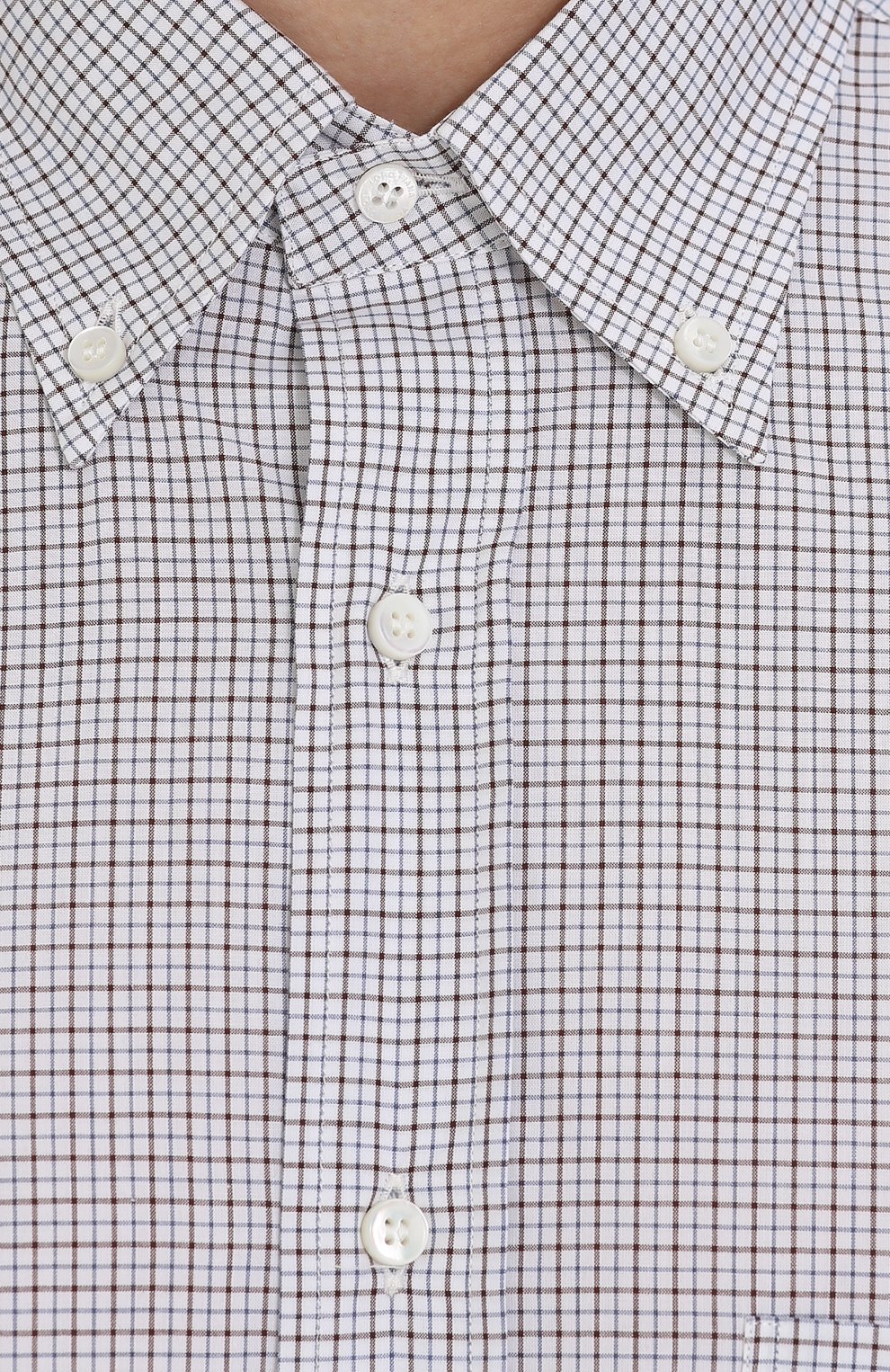 Хлопковая рубашка с воротником button down LORO PIANA, арт. FAG3502, фото 6