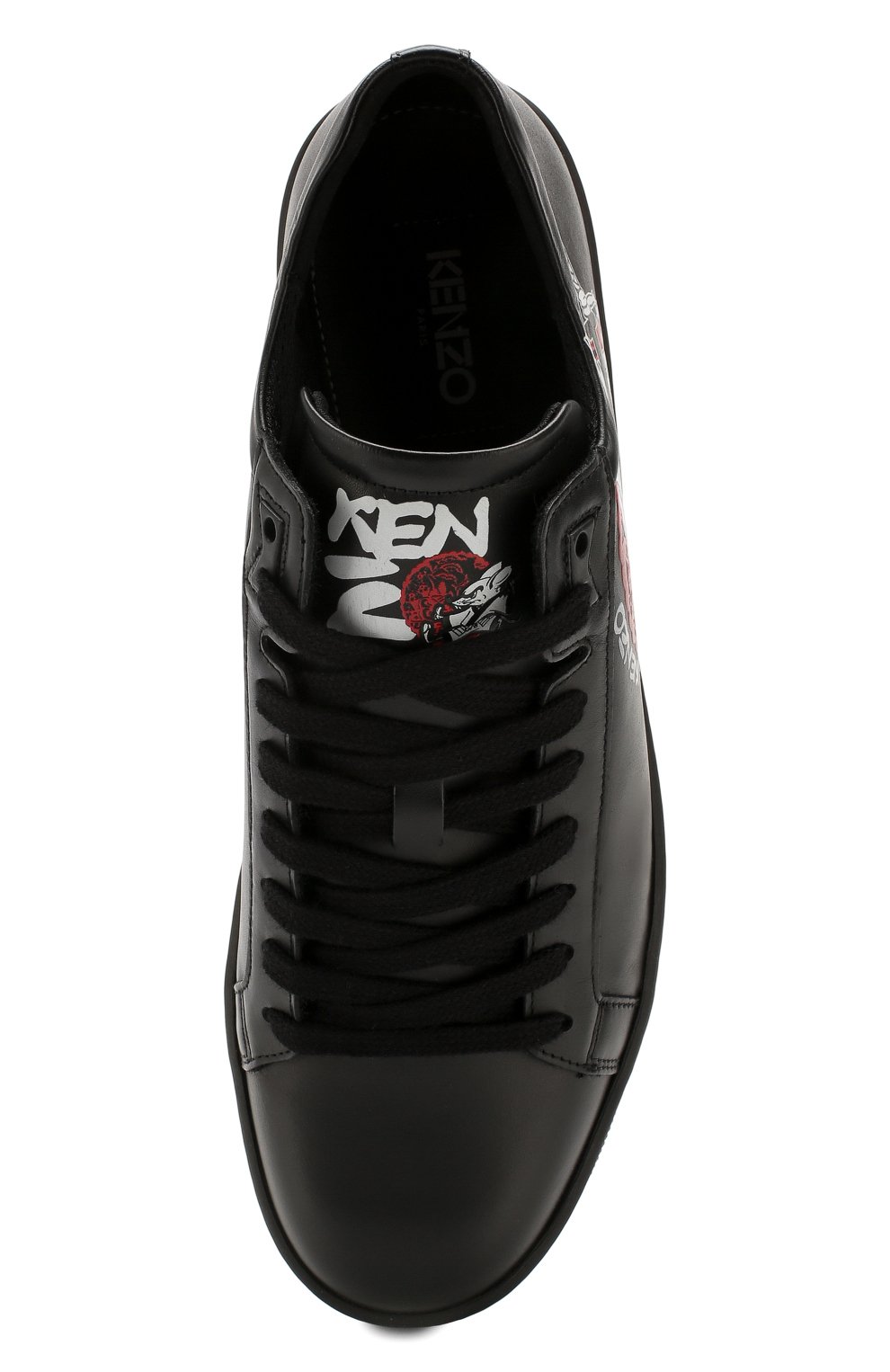 Кожаные кеды tennix KENZO черного цвета по цене 34950 руб., арт. FA55SN132L80, фото 5 Кожаные кеды tennix KENZO, арт. FA55SN132L80, фото 5