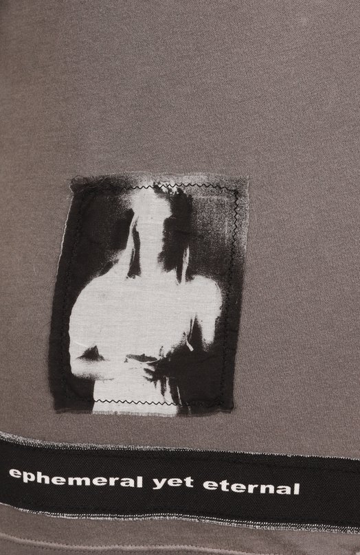 Хлопковая футболка Ann Demeulemeester B0013050/FA638 Серый  B0013050/FA638 Фото 6
