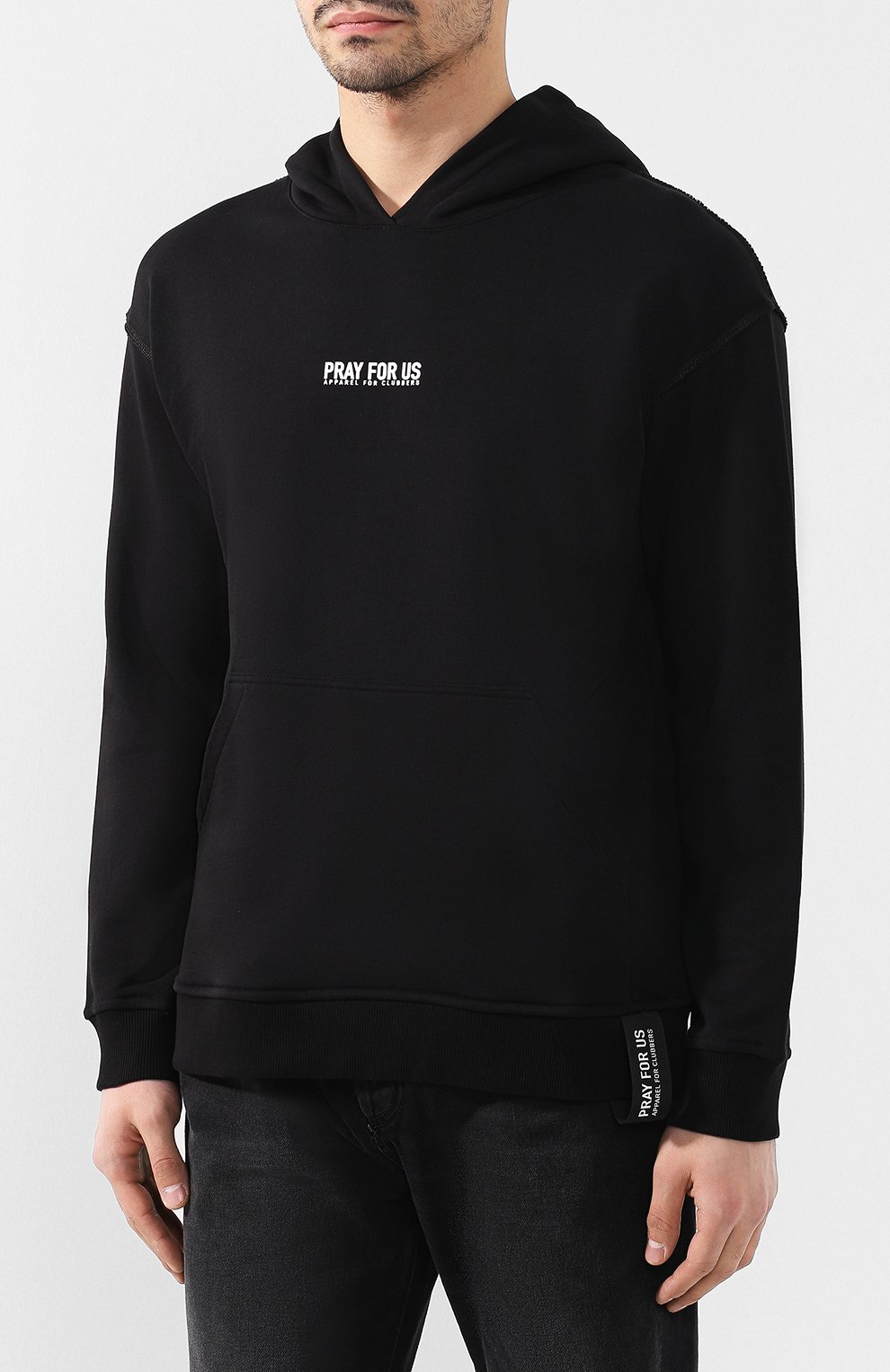 Хлопковое худи PRAY FOR US, арт. BRH 02 BLACK, фото 3