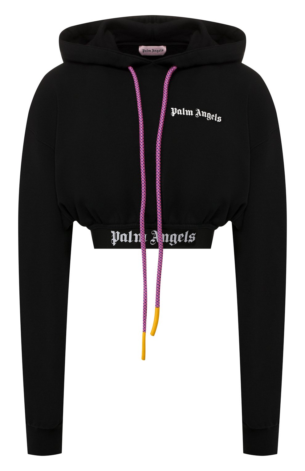 Хлопковое худи PALM ANGELS черно-белого цвета по цене 43900 руб., арт. PWBB012R194410011001, фото 1 Хлопковое худи PALM ANGELS, арт. PWBB012R194410011001, фото 1