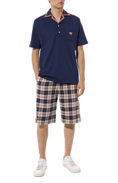 Шорты из хлопка и льна GUCCI, арт. 625893 ZAEN1, фото 2