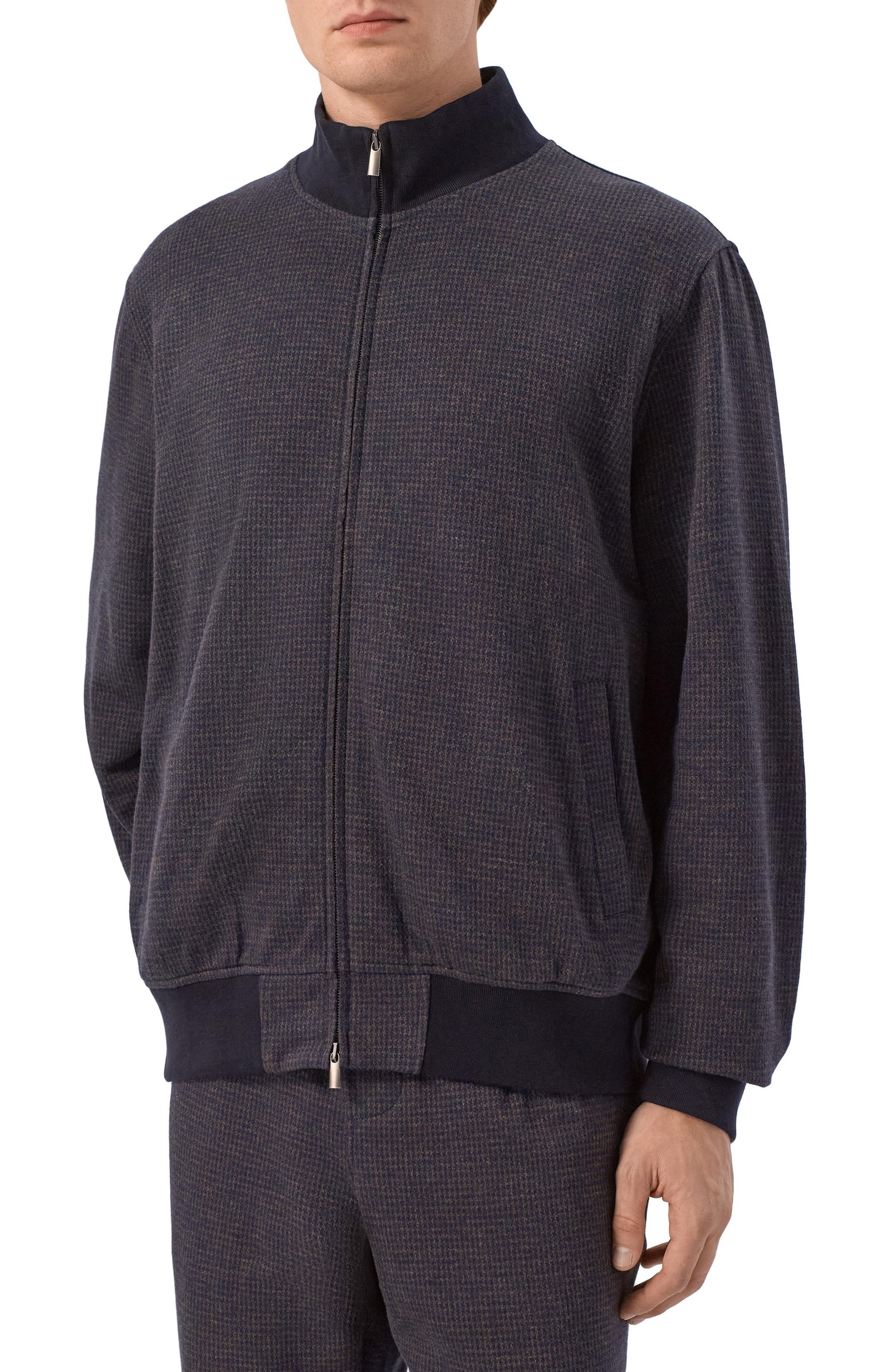 Хлопковая толстовка ANDREA CAMPAGNA темно-синего цвета по цене 85450 руб., арт. 19M466.SZ00.CAMP./56, фото 3 Хлопковая толстовка ANDREA CAMPAGNA, арт. 19M466.SZ00.CAMP./56, фото 3