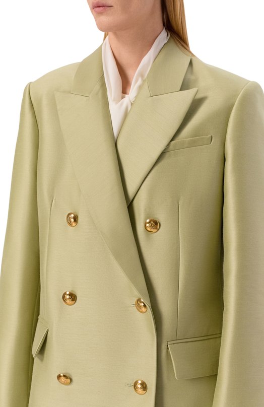 Жакет из шерсти и шелка Zimmermann 7010JC261 Зелёный  7010JC261 Фото 5