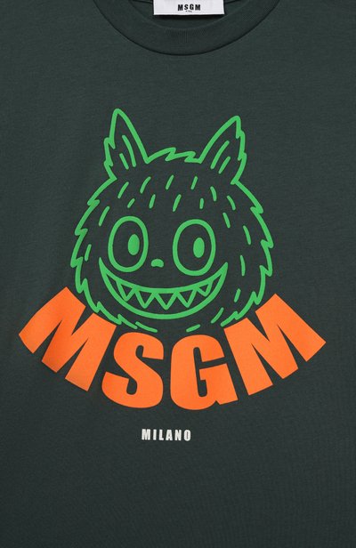 Хлопковая футболка MSGM KIDS, арт. F6MSJBTH287, фото 3