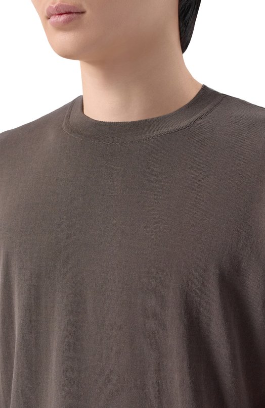 Хлопковая футболка Isabel Benenato UK64S26 Хаки  UK64S26 Фото 5