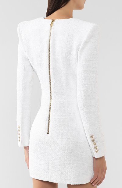 Платье BALMAIN белого цвета по цене 214500 руб., арт. SF16142/C137, фото 4 Платье BALMAIN, арт. SF16142/C137, фото 4