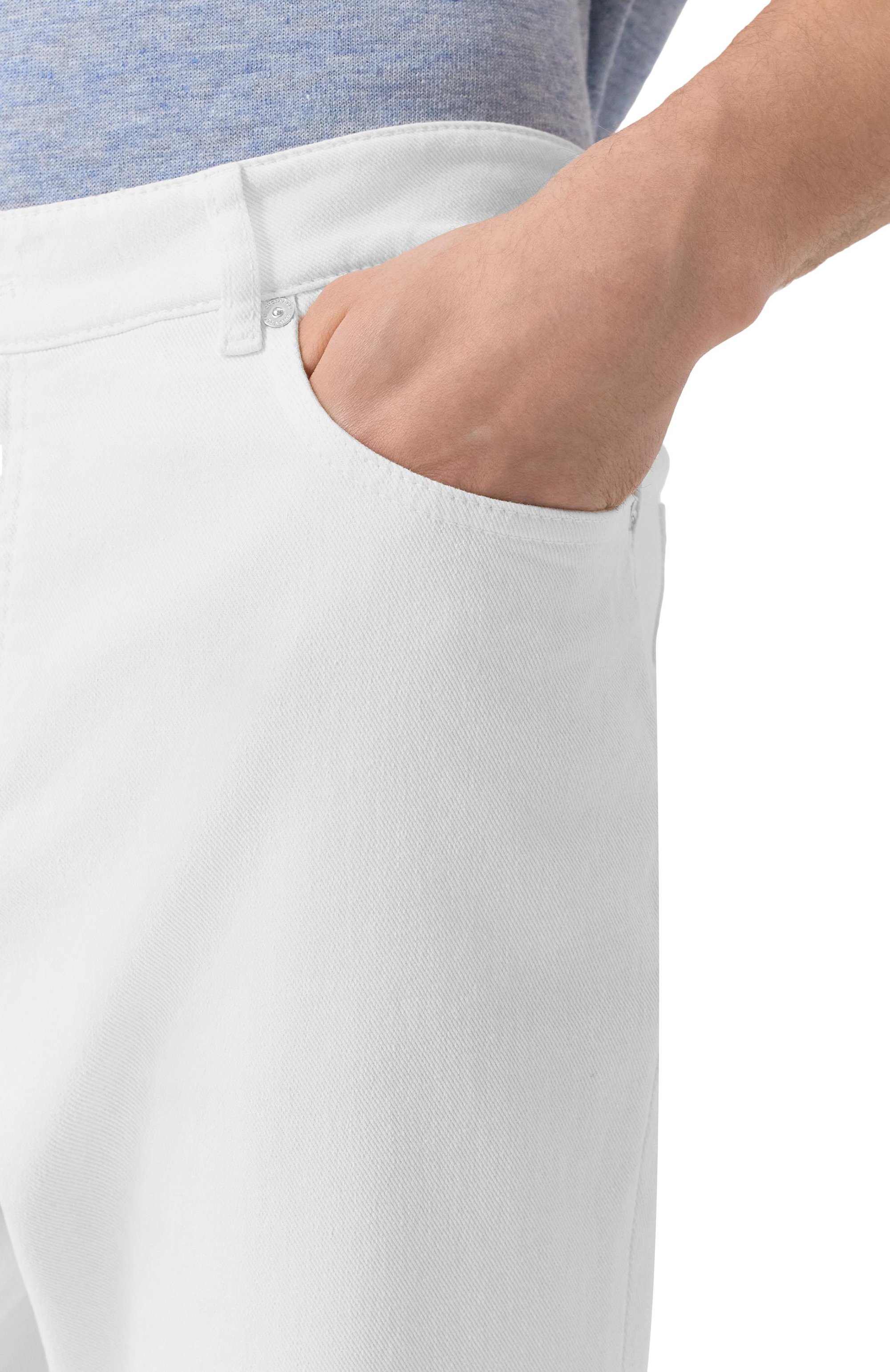 Джинсы traditional fit BRUNELLO CUCINELLI белого цвета по цене 88800 руб., арт. M277PB321W, фото 5 Джинсы traditional fit BRUNELLO CUCINELLI, арт. M277PB321W, фото 5