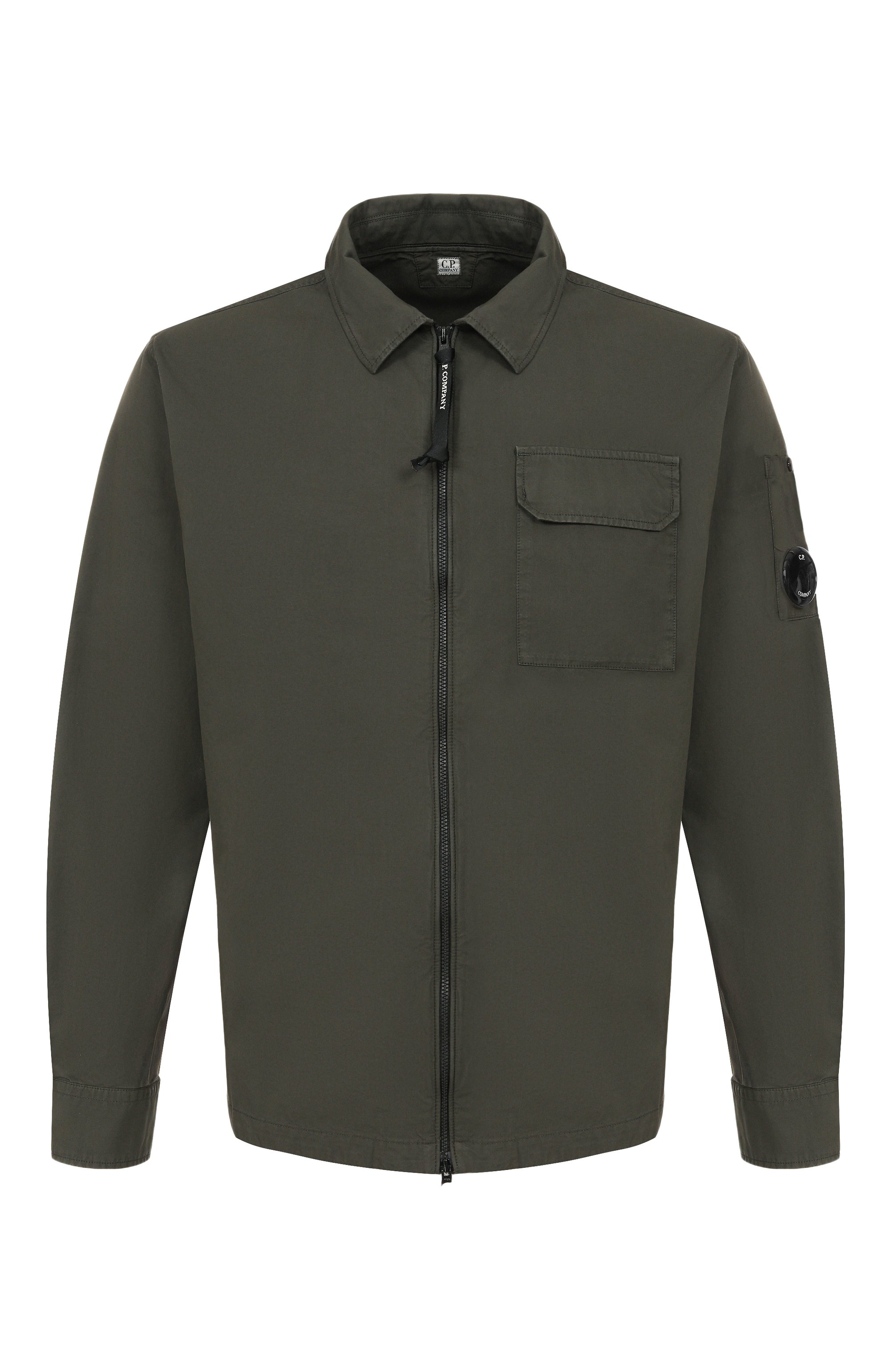 Хлопковая куртка-рубашка C.P. COMPANY темно-зеленого цвета по цене 42450 руб., арт. RCCM0S705A110143G, фото 1 Хлопковая куртка-рубашка C.P. COMPANY, арт. RCCM0S705A110143G, фото 1