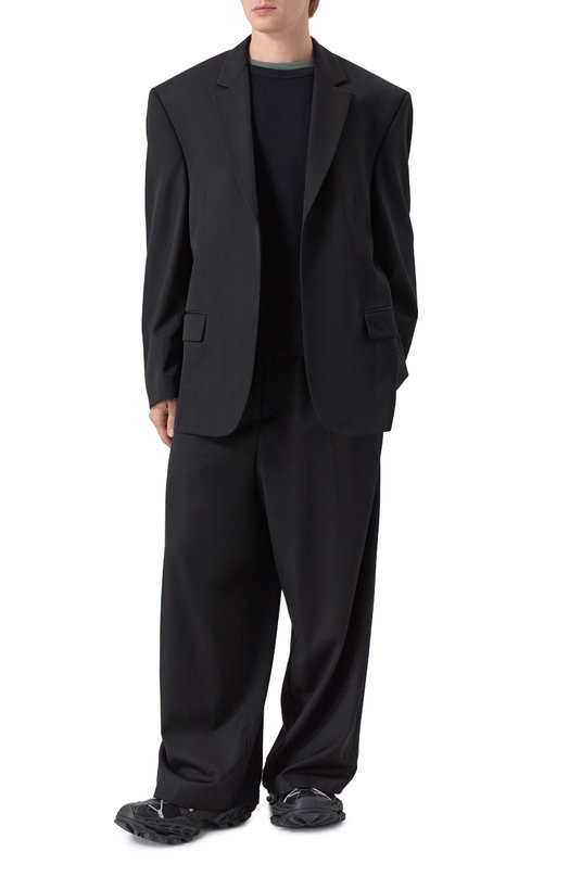 Шерстяной пиджак Balenciaga 838840/TJT35 Чёрный  838840/TJT35 Фото 2