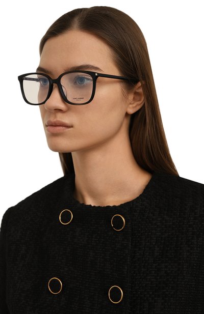 Оправа SAINT LAURENT черного цвета по цене 29700 руб., арт. SL 453/F 001, фото 2 Оправа SAINT LAURENT, арт. SL 453/F 001, фото 2