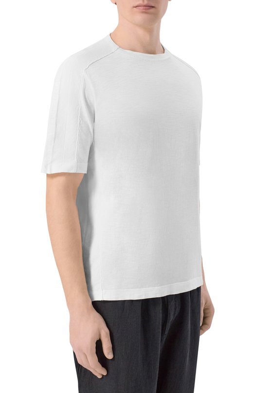 Футболка из хлопка и льна Transit CFUTRC5400 Белый  CFUTRC5400 Фото 3