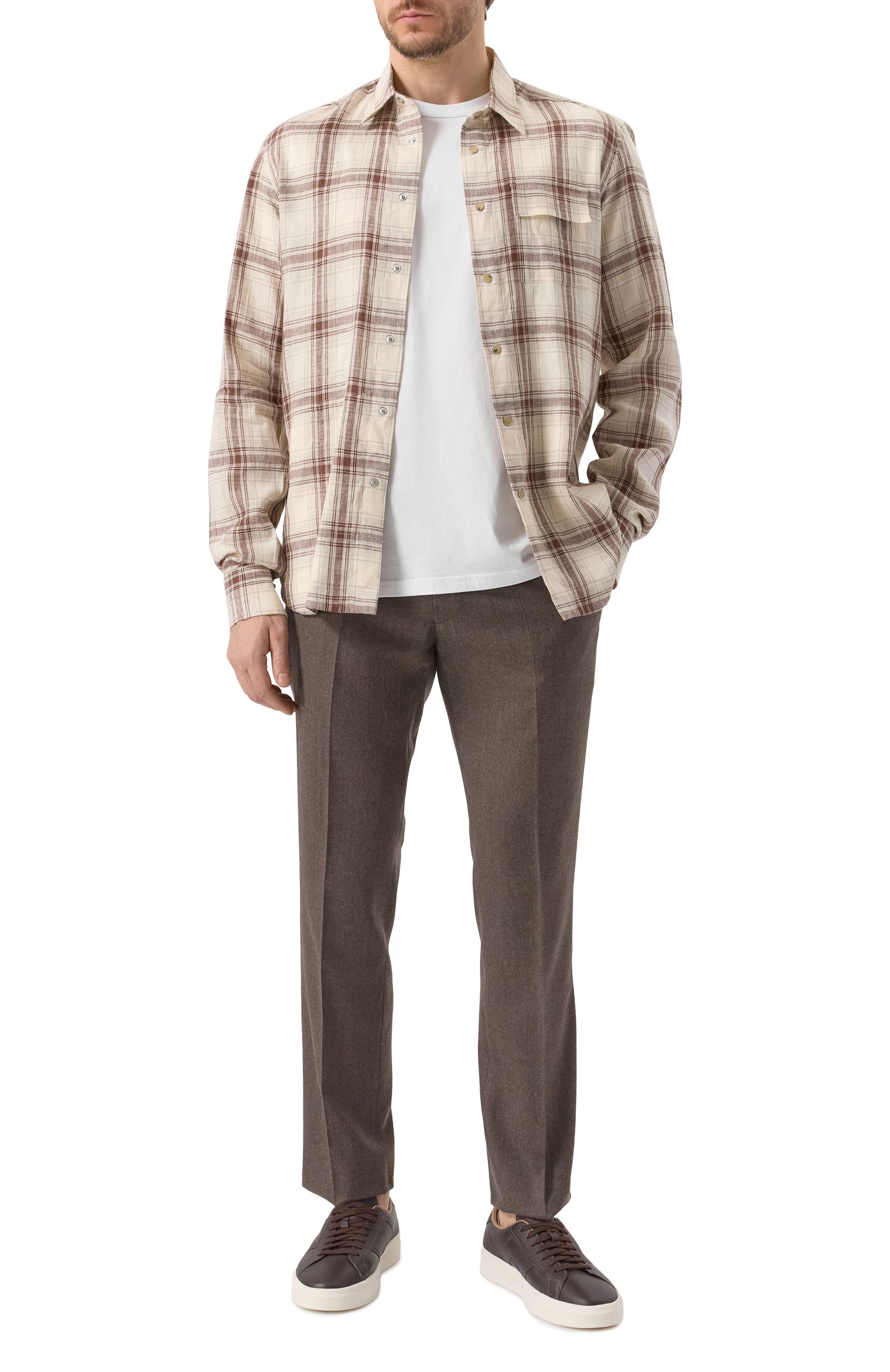 Кожаные кеды gloria SANTONI, арт. MBGG21967PNNKSIW, фото 2