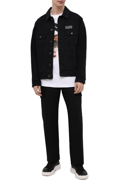 Хлопковая футболка PALM ANGELS, арт. PMAA041S21JER0060101, фото 2