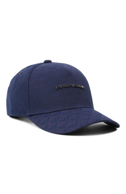 Мужская бейсболка EMPORIO ARMANI синего цвета, арт. 627924/CC985 | Фото 1 (Материал сплава: Проставлено; Нос: Не проставлено; Материал: Хлопок, Текстиль, Синтетический материал)