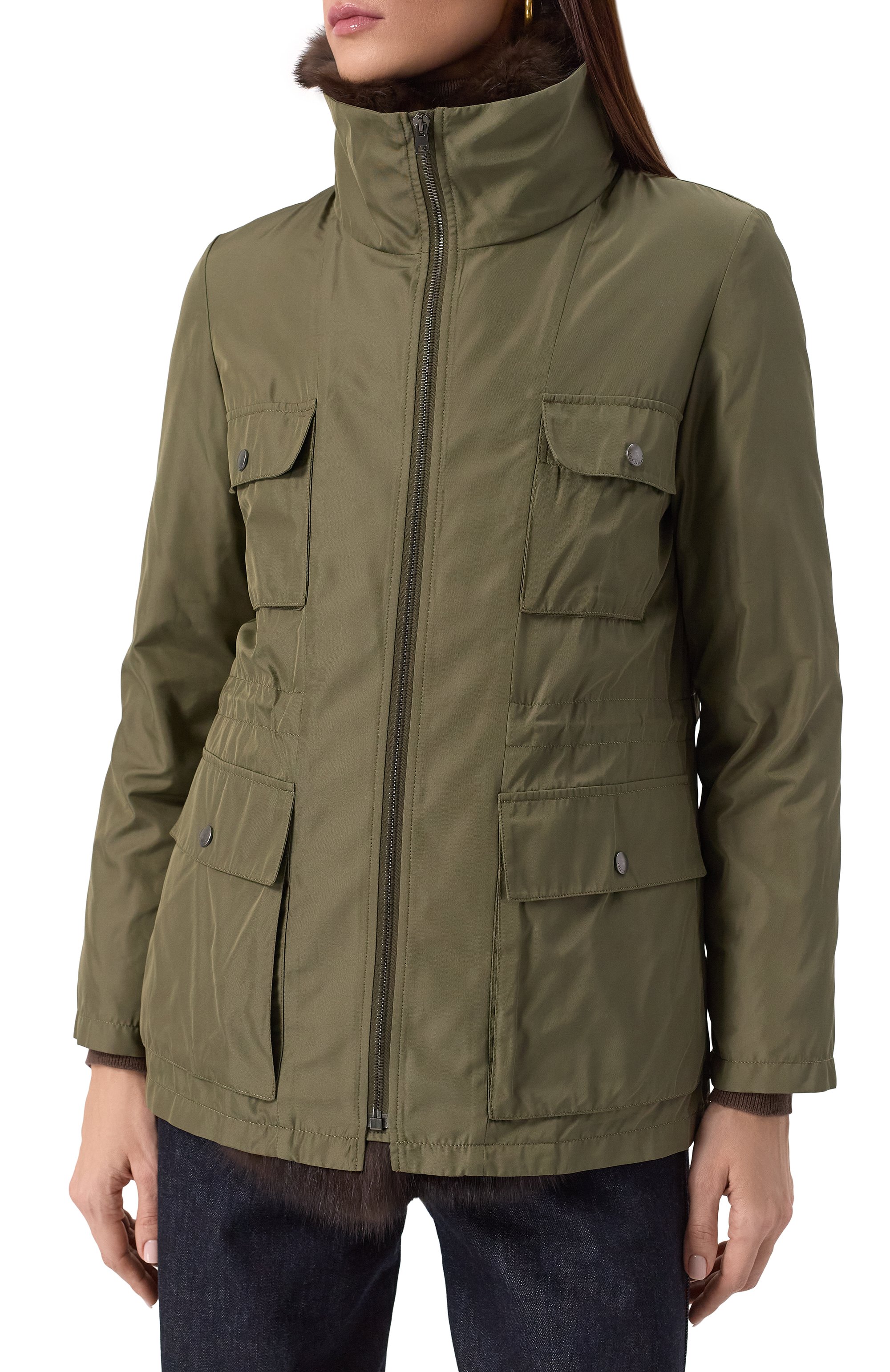 Пуховая парка с отделкой из меха соболя YVES SALOMON, арт. 20WYV05371ZIRV, фото 9