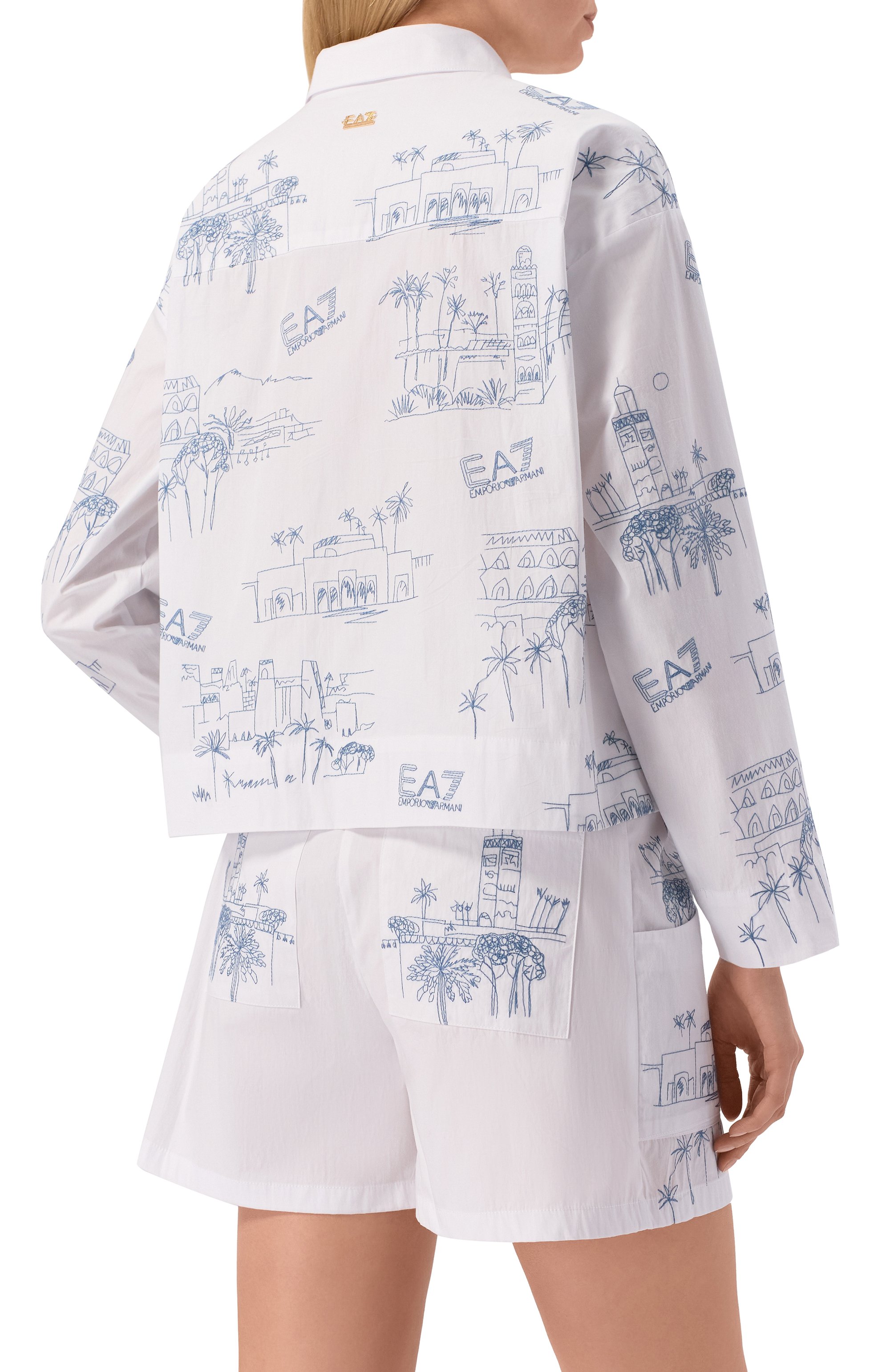 Хлопковая рубашка EA7, арт. 7W001025/AF21126, фото 4